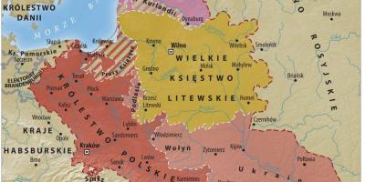 Kartta Liettuan suuriruhtinaskunnan